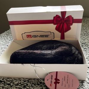 Wignee Brazilian Human Short Cut Hair w/ Bangs Natural Black Color